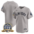 Men's New York Yankees 27 Time Champions Patch Vapor Premier Limited Jersey - All Stitched - Gray, Team