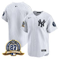 Men's New York Yankees 27 Time Champions Patch Vapor Premier Limited Jersey - All Stitched - White, Team