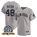 Men's New York Yankees 27 Time Champions Patch Vapor Premier Limited Jersey - All Stitched - Gray, Anthony Rizzo