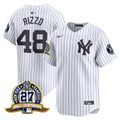 Men's New York Yankees 27 Time Champions Patch Vapor Premier Limited Jersey - All Stitched - White, Anthony Rizzo