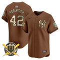 Men's New York Yankees Armed Forces Day Vapor Premier Limited Jersey - All Stitched - Brown, Jackie Robinson