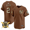 Men's New York Yankees Armed Forces Day Vapor Premier Limited Jersey - All Stitched - Brown, Derek Jeter