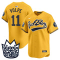 Men's New York Yankees Biggie Smalls Vapor Premier Limited Jersey - All Stitched - Gold, Anthony Volpe