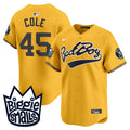 Men's New York Yankees Biggie Smalls Vapor Premier Limited Jersey - All Stitched - Gold, Gerrit Cole