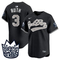 Men's New York Yankees Biggie Smalls Vapor Premier Limited Jersey - All Stitched - Black, Babe Ruth