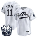 Men's New York Yankees Biggie Smalls Vapor Premier Limited Jersey - All Stitched - White, Anthony Volpe