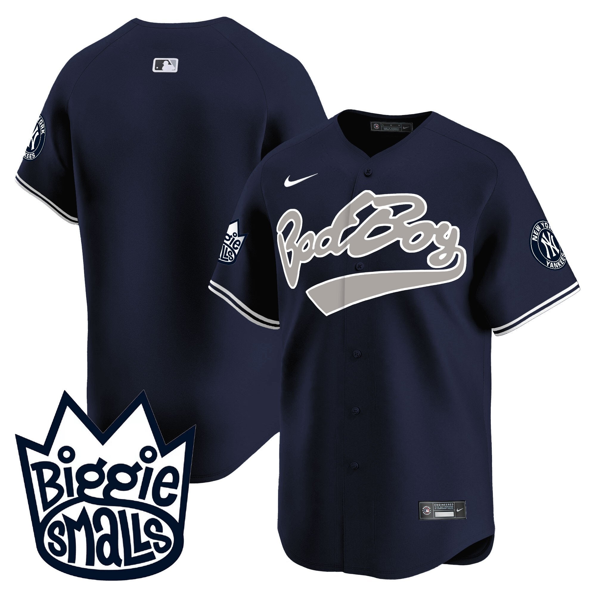 Men's New York Yankees Biggie Smalls Vapor Premier Limited Jersey - All Stitched - Alternate, Team