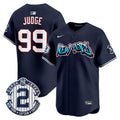Men's New York Yankees Graffiti Vapor Premier Limited Jersey - All Stitched - Navy, Aaron Judge