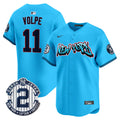Men's New York Yankees Graffiti Vapor Premier Limited Jersey - All Stitched - Light Blue, Anthony Volpe