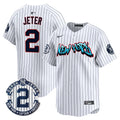 Men's New York Yankees Graffiti Vapor Premier Limited Jersey - All Stitched - Pinstripe, Derek Jeter