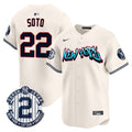 Men's New York Yankees Graffiti Vapor Premier Limited Jersey - All Stitched - Cream, Juan Soto