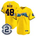 Men's New York Yankees Graffiti Vapor Premier Limited Jersey - All Stitched - Gold, Anthony Rizzo