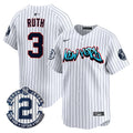 Men's New York Yankees Graffiti Vapor Premier Limited Jersey - All Stitched - Pinstripe, Babe Ruth