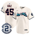 Men's New York Yankees Graffiti Vapor Premier Limited Jersey - All Stitched - Cream, Gerrit Cole
