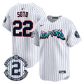 Men's New York Yankees Graffiti Vapor Premier Limited Jersey - All Stitched - Pinstripe, Juan Soto