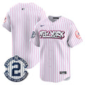 Men's New York Yankees Graffiti Vapor Premier Limited Jersey V2 - All Stitched - Pink Stripe, Team