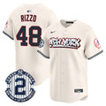 Men's New York Yankees Graffiti Vapor Premier Limited Jersey V2 - All Stitched - Cream, Anthony Rizzo