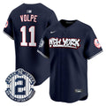Men's New York Yankees Graffiti Vapor Premier Limited Jersey V2 - All Stitched - Navy, Anthony Volpe