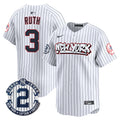 Men's New York Yankees Graffiti Vapor Premier Limited Jersey V2 - All Stitched - Pinstripe, Babe Ruth