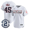 Men's New York Yankees Graffiti Vapor Premier Limited Jersey V2 - All Stitched - Pinstripe, Gerrit Cole