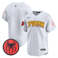 Men's New York Yankees Spider-Man Vapor Premier Limited Jersey - All Stitched - Pinstripe, Team