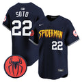 Men's New York Yankees Spider-Man Vapor Premier Limited Jersey - All Stitched - Alternate, Juan Soto