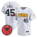 Men's New York Yankees Spider-Man Vapor Premier Limited Jersey - All Stitched - Pinstripe, Gerrit Cole