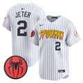 Men's New York Yankees Spider-Man Vapor Premier Limited Jersey - All Stitched - Pinstripe, Derek Jeter