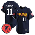 Men's New York Yankees Spider-Man Vapor Premier Limited Jersey - All Stitched - Alternate, Anthony Volpe