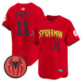 Men's New York Yankees Spider-Man Vapor Premier Limited Jersey - All Stitched - Red, Anthony Volpe