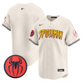 Men's New York Yankees Spider-Man Vapor Premier Limited Jersey - All Stitched - Cream, Team