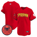 Men's New York Yankees Spider-Man Vapor Premier Limited Jersey - All Stitched - Red, Team