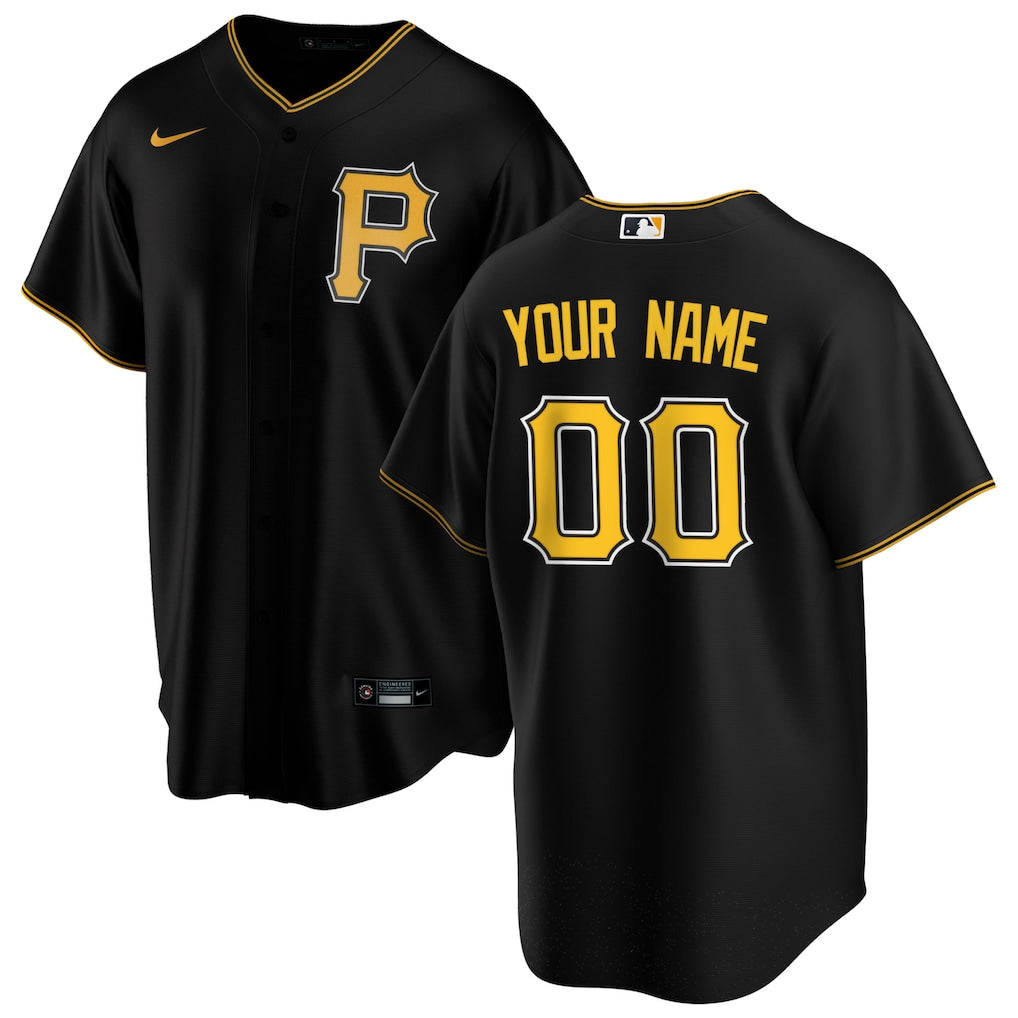 Pittsburgh Pirates Nike Alternate Custom Jersey - Black