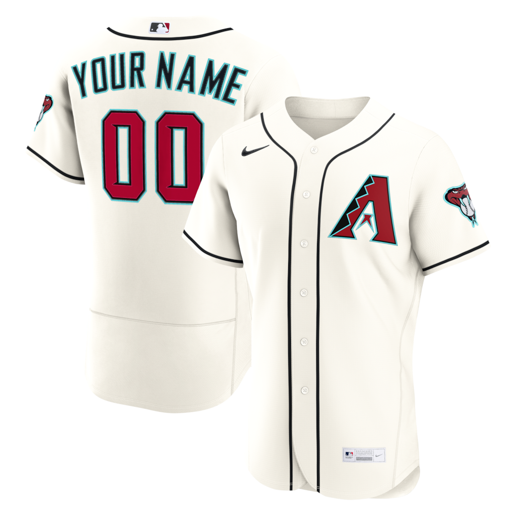 Arizona Diamondbacks Nike Home Custom Jersey - Cream