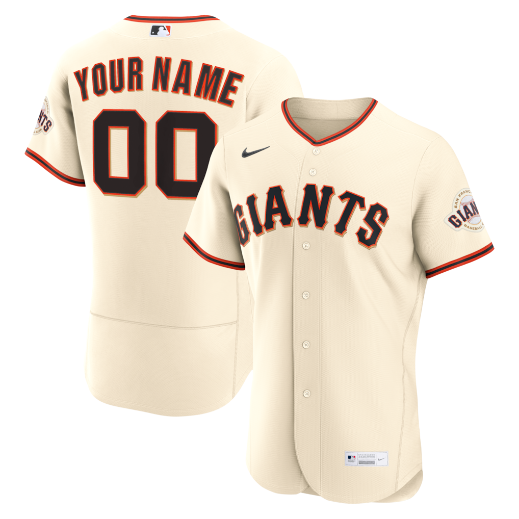 San Francisco Giants Nike Home Custom Jersey - Cream