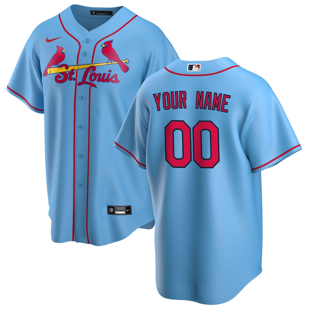 St. Louis Cardinals Nike Alternate Custom Jersey - Light Blue