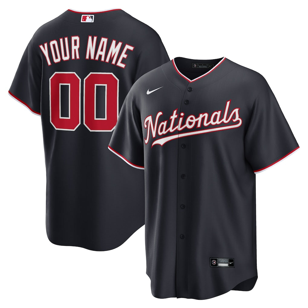 Washington Nationals Nike Alternate Custom Jersey - Navy
