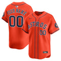 Houston Astros Nike Alternate Limited Custom Jersey - Orange