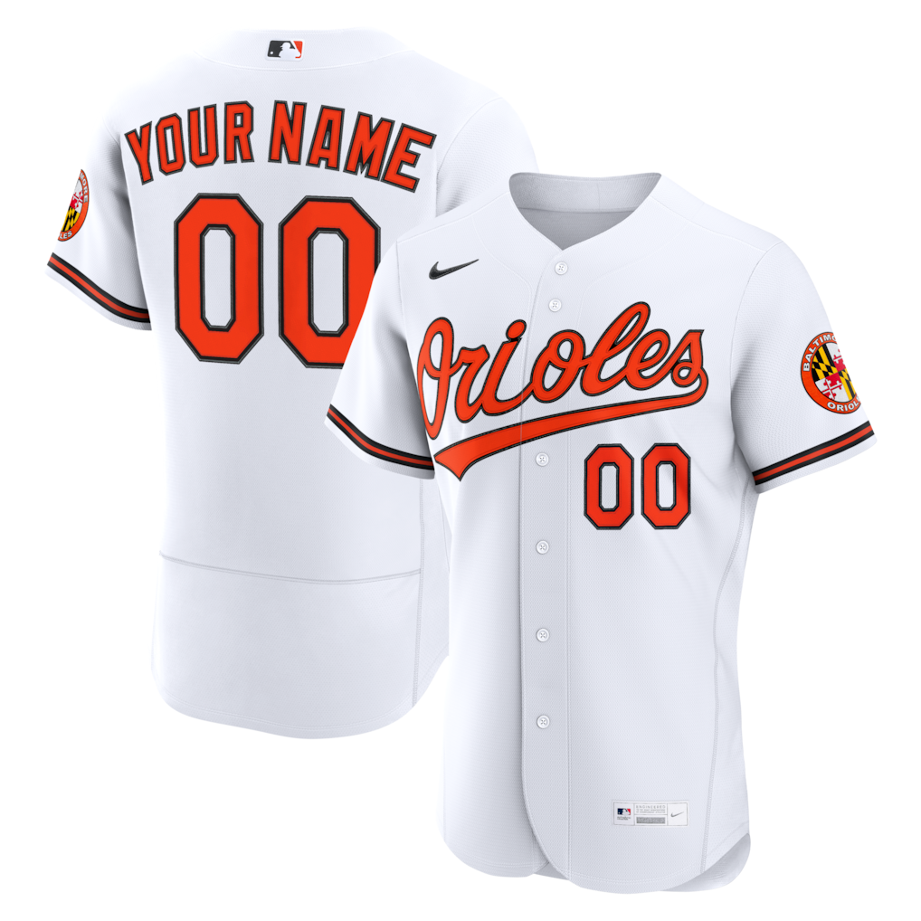 Baltimore Orioles Nike Home Custom Jersey - White