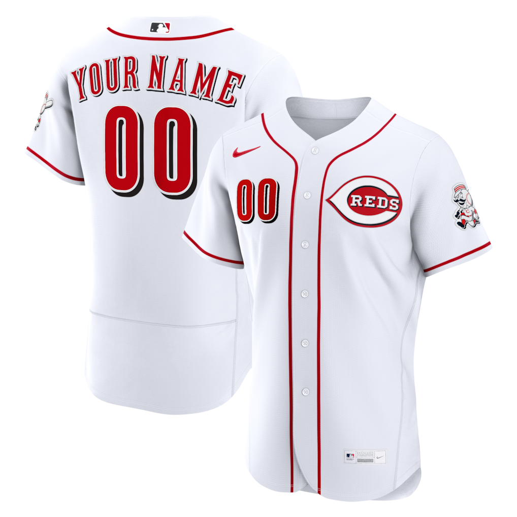 Cincinnati Reds Nike Home Custom Jersey - White