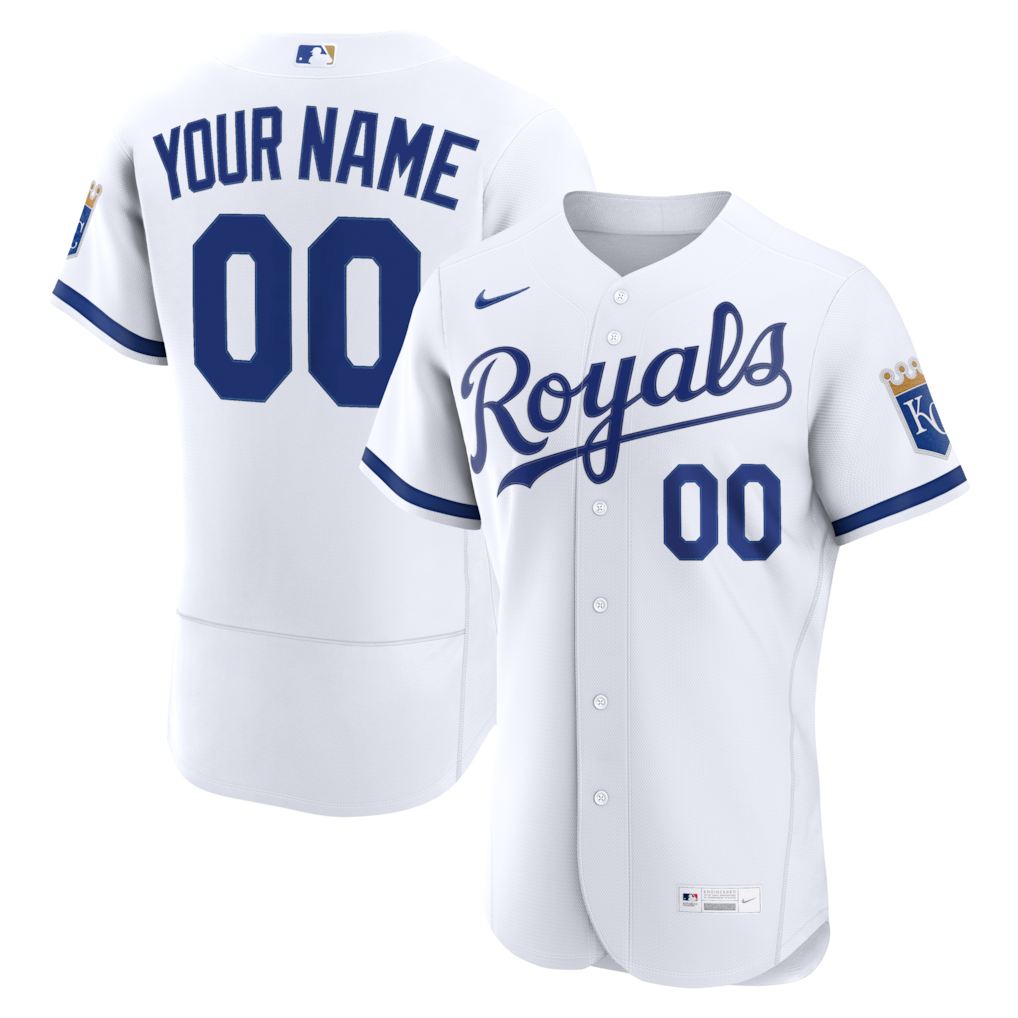 Kansas City Royals Nike Home Custom Jersey - White