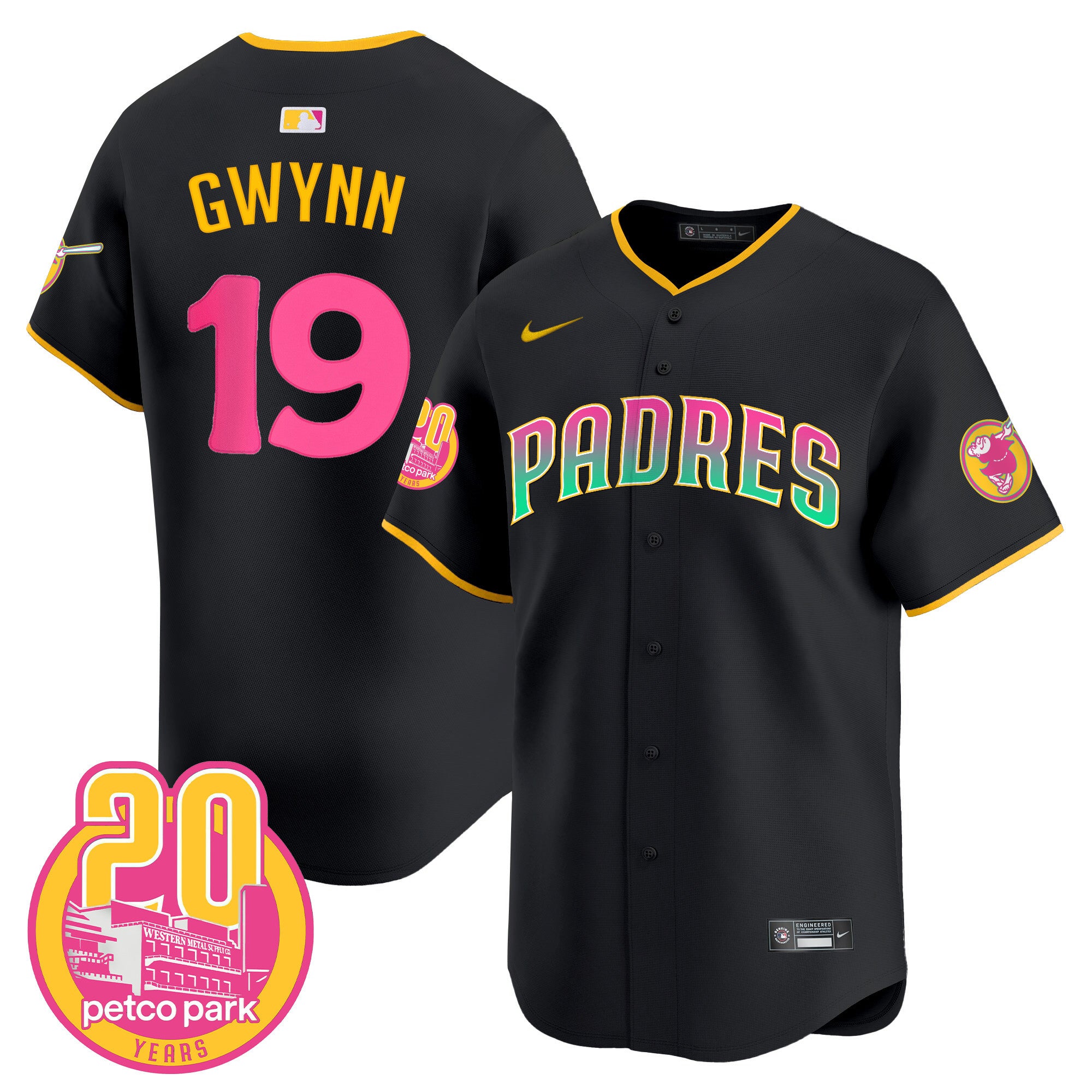 Men's Padres 2024 San Diego City Style Vapor Premier Limited Jersey - All Stitched - Black, Tony Gwynn