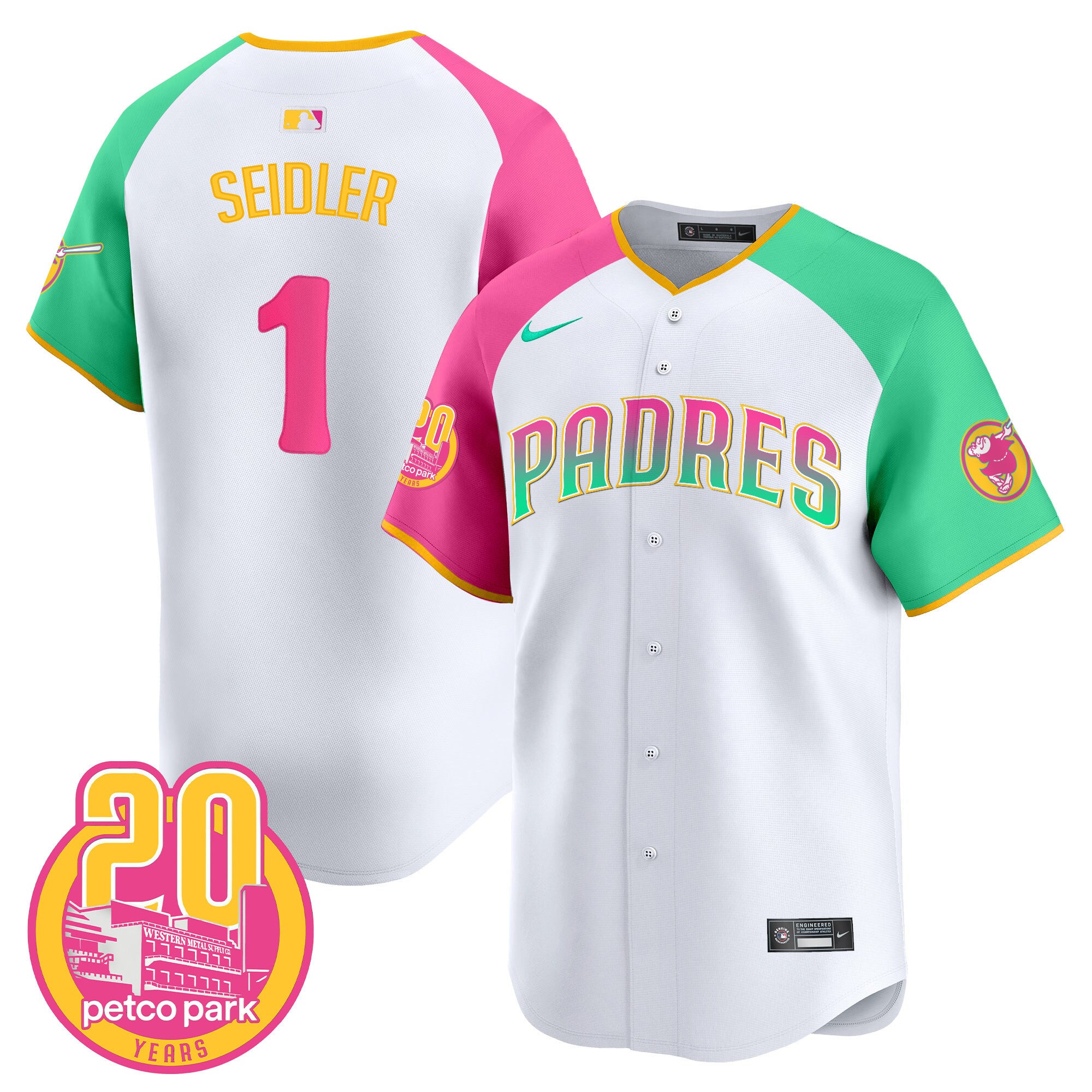 Men's Padres 2024 San Diego City Style Vapor Premier Limited Jersey - All Stitched - Alternate, Peter Seidler