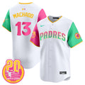 Men's Padres 2024 San Diego City Style Vapor Premier Limited Jersey - All Stitched - Color Sleeves, Manny Machado