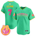 Men's Padres 2024 San Diego City Style Vapor Premier Limited Jersey - All Stitched - Aqua, Ha-Seong Kim