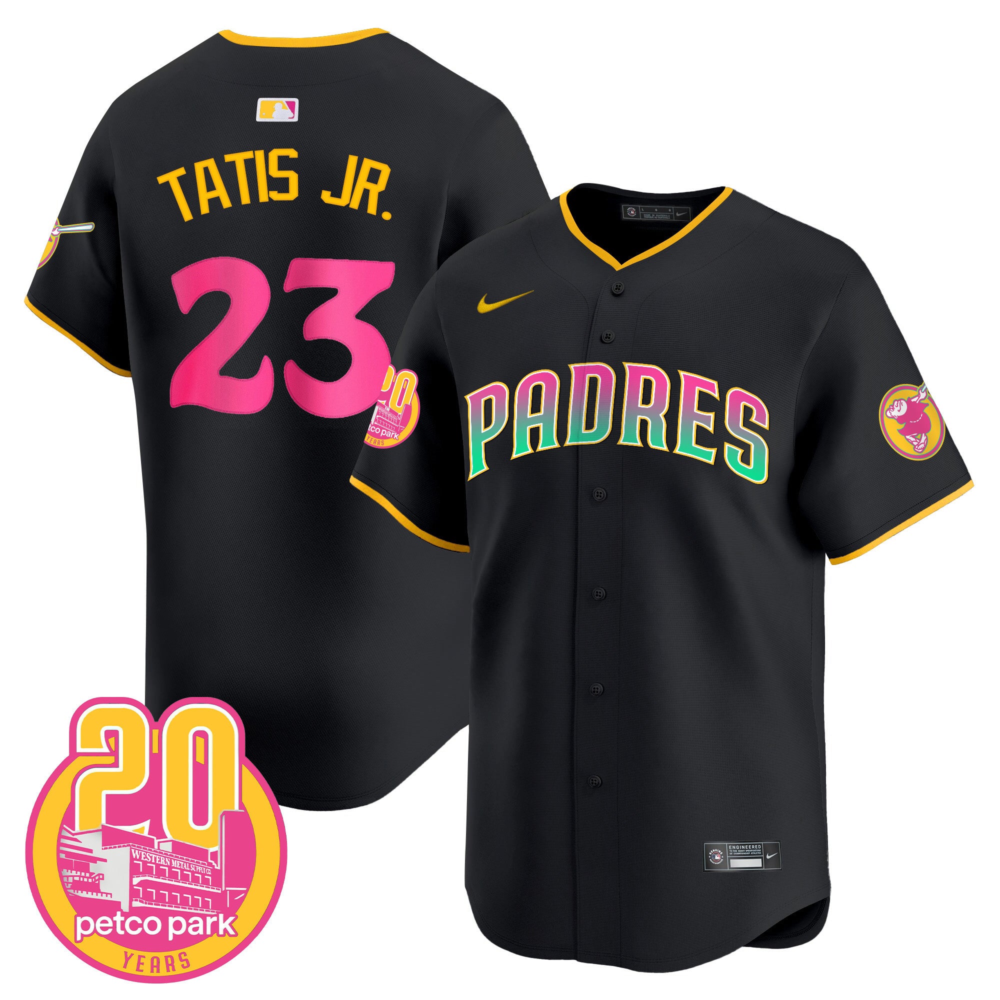 Men's Padres 2024 San Diego City Style Vapor Premier Limited Jersey - All Stitched - Black, Fernando Tatis Jr.