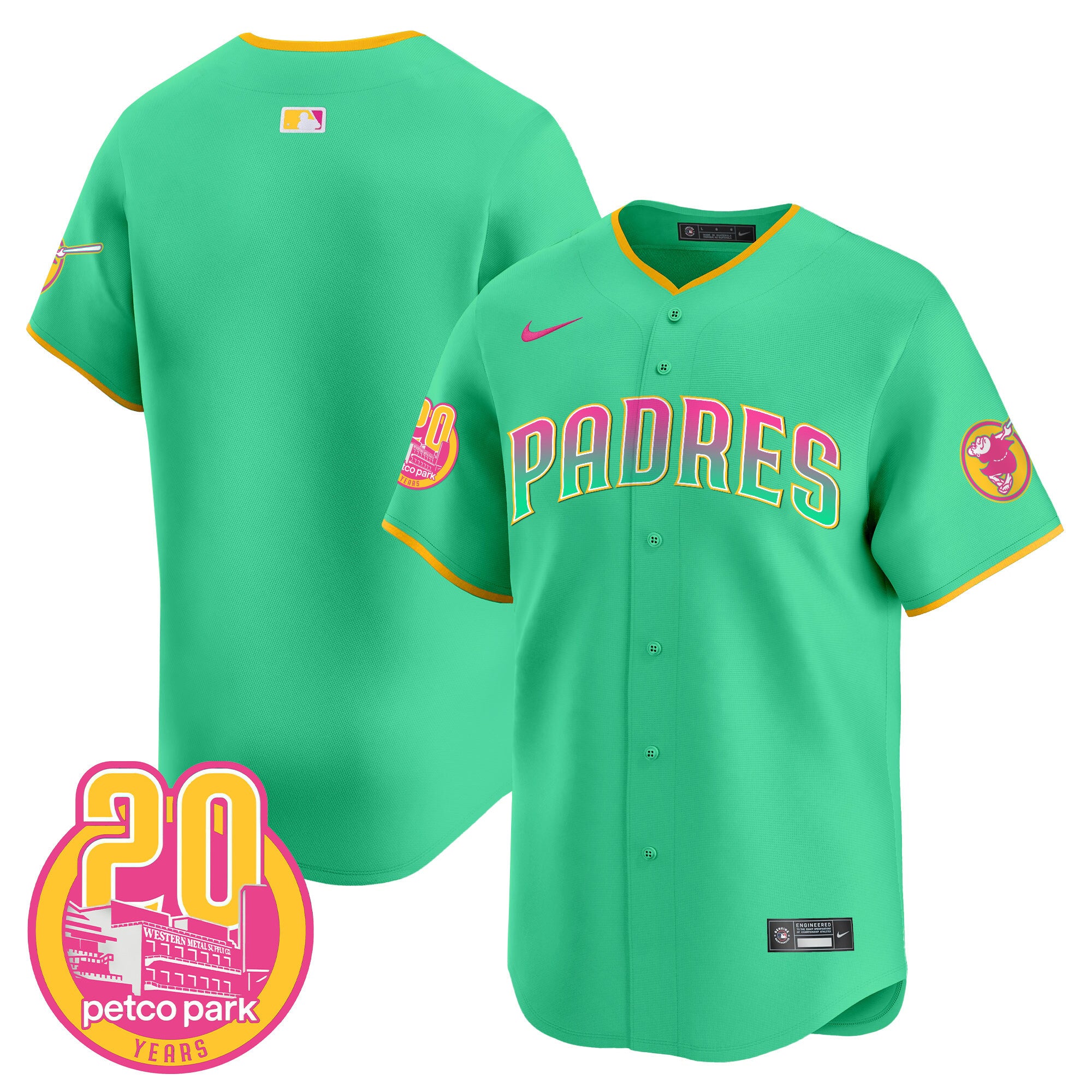 Men's Padres 2024 San Diego City Style Vapor Premier Limited Jersey - All Stitched - Aqua, Team