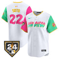 Men's Padres 2024 Spring Training Patch Vapor Premier Limited Jersey - All Stitched - City Connect, Juan Soto