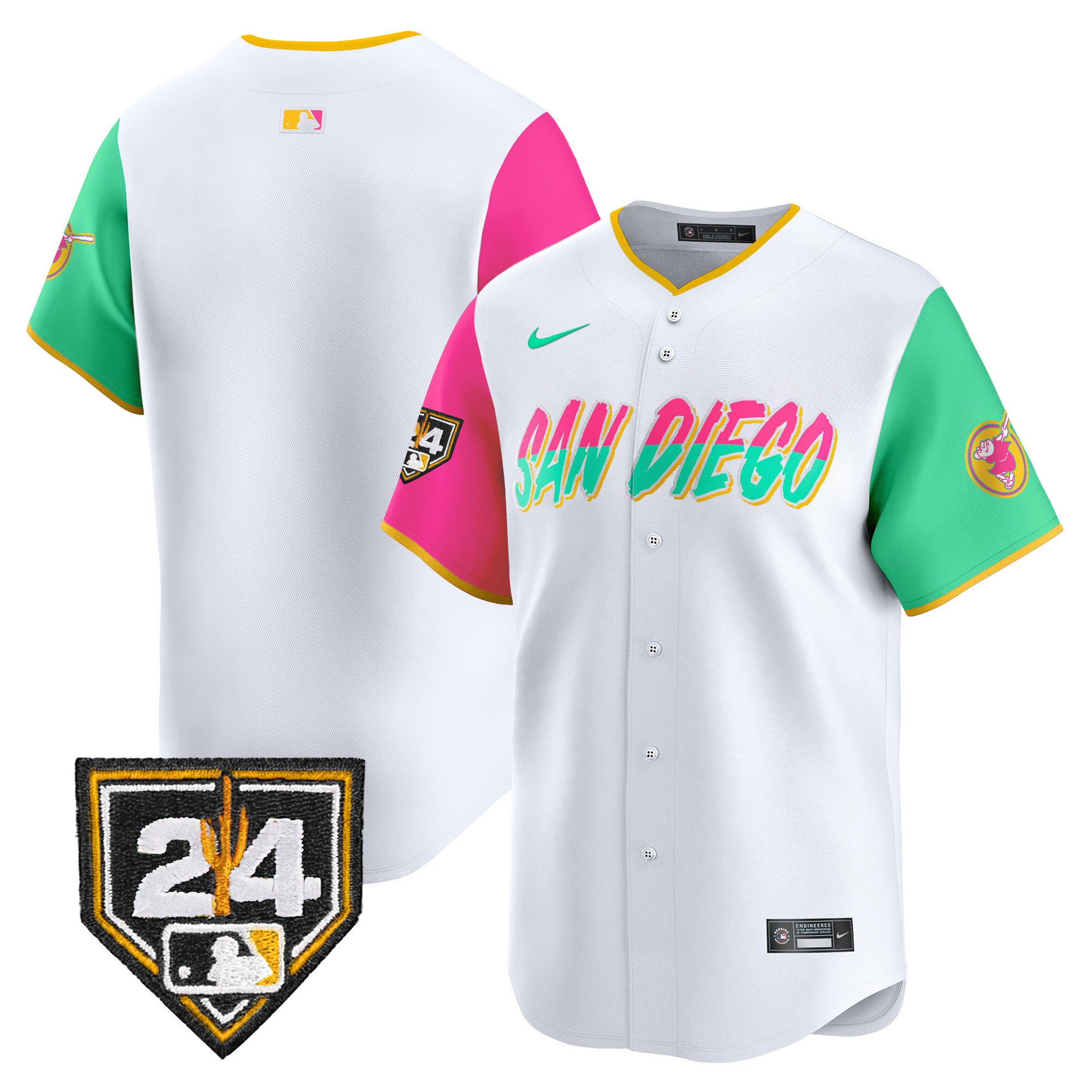 Men's Padres 2024 Spring Training Patch Vapor Premier Limited Jersey - All Stitched - City Connect, Team
