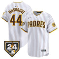 Men's Padres 2024 Spring Training Patch Vapor Premier Limited Jersey - All Stitched - White, Joe Musgrove